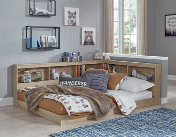 Oliah Bookcase Storage Bed
