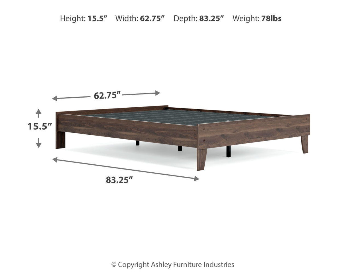 Calverson Queen Panel Platform Bed with Dresser and Nightstand - EB3660B3 - approximate manufacturer dimensions (supplier image 40)