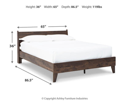 Calverson Queen Panel Platform Bed with Dresser and Nightstand - EB3660B3 - approximate manufacturer dimensions (supplier image 49)