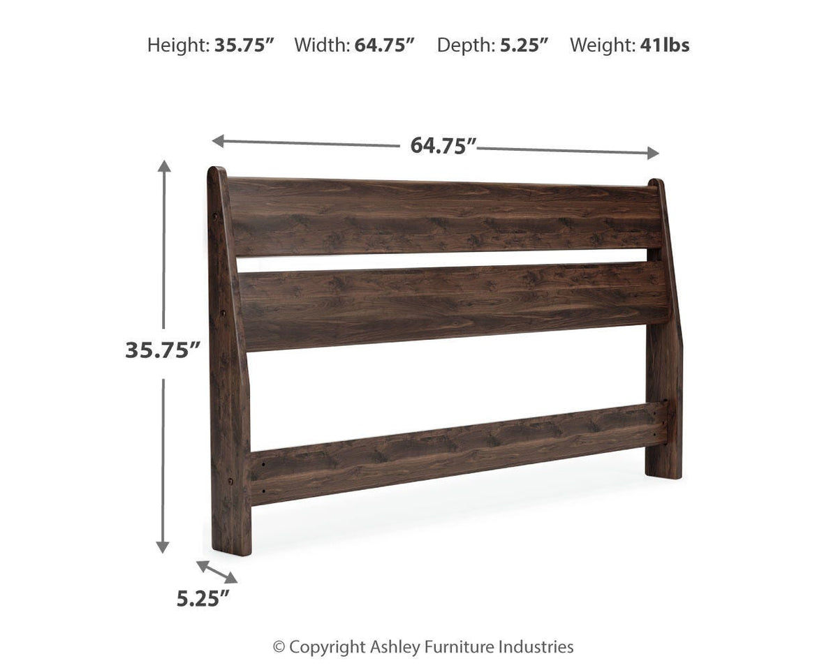 Calverson Queen Panel Platform Bed with Dresser and Nightstand - EB3660B3 - approximate manufacturer dimensions (supplier image 44)