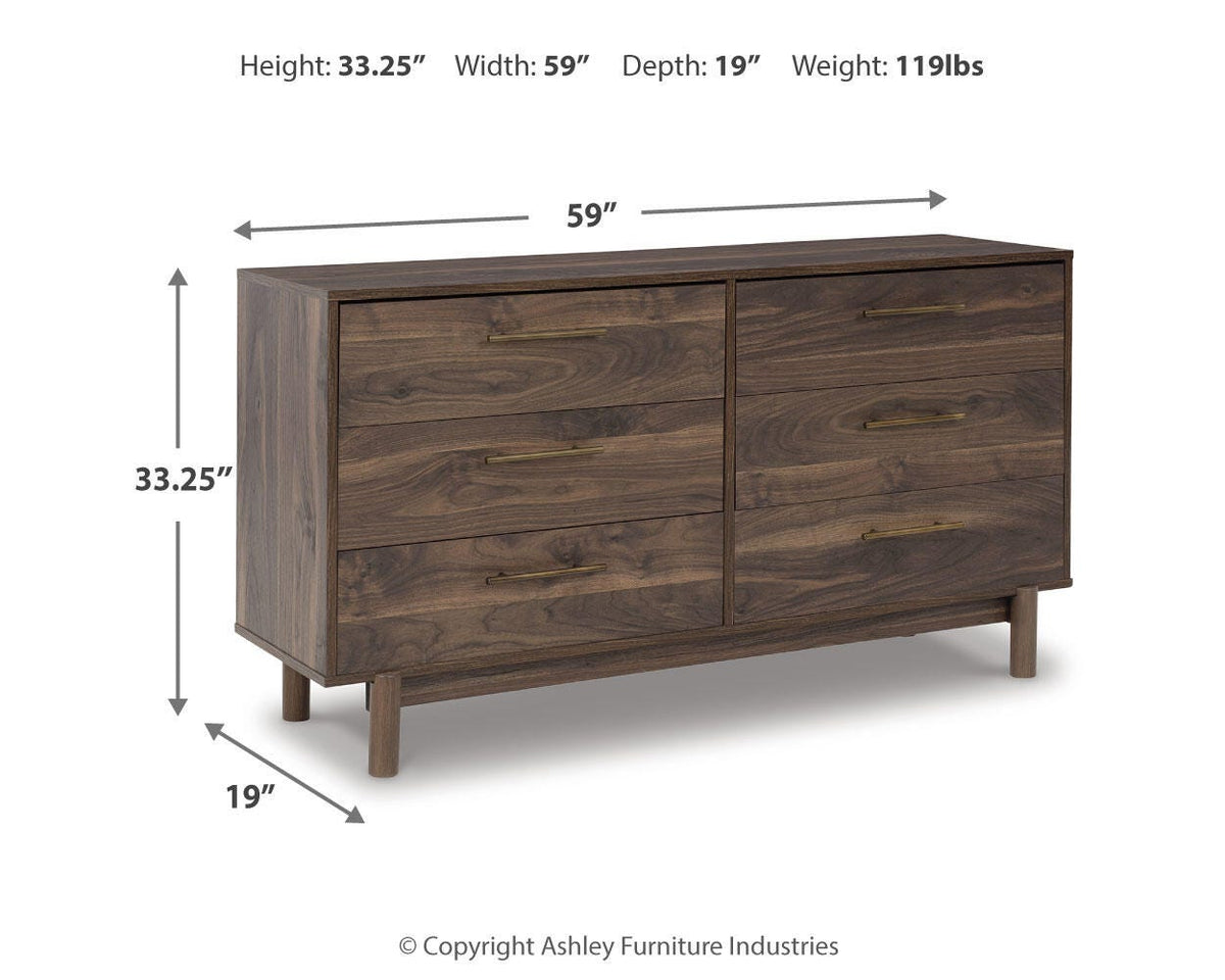 Calverson Queen Panel Platform Bed with Dresser and Nightstand - EB3660B3 - approximate manufacturer dimensions (supplier image 45)