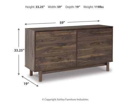 Calverson Queen Panel Platform Bed with Dresser and Nightstand - EB3660B3 - approximate manufacturer dimensions (supplier image 45)