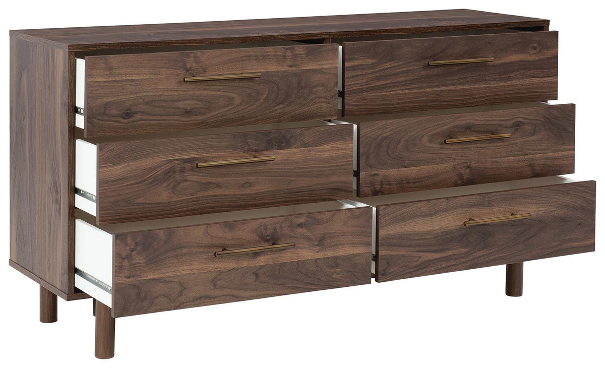 Calverson Queen Panel Platform Bed with Dresser and Nightstand - EB3660B3 - product view or room setting; complete kit and included component views (supplier image 4)