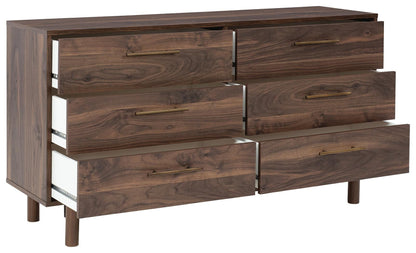 Calverson Queen Panel Platform Bed with Dresser and Nightstand - EB3660B3 - product view or room setting; complete kit and included component views (supplier image 4)