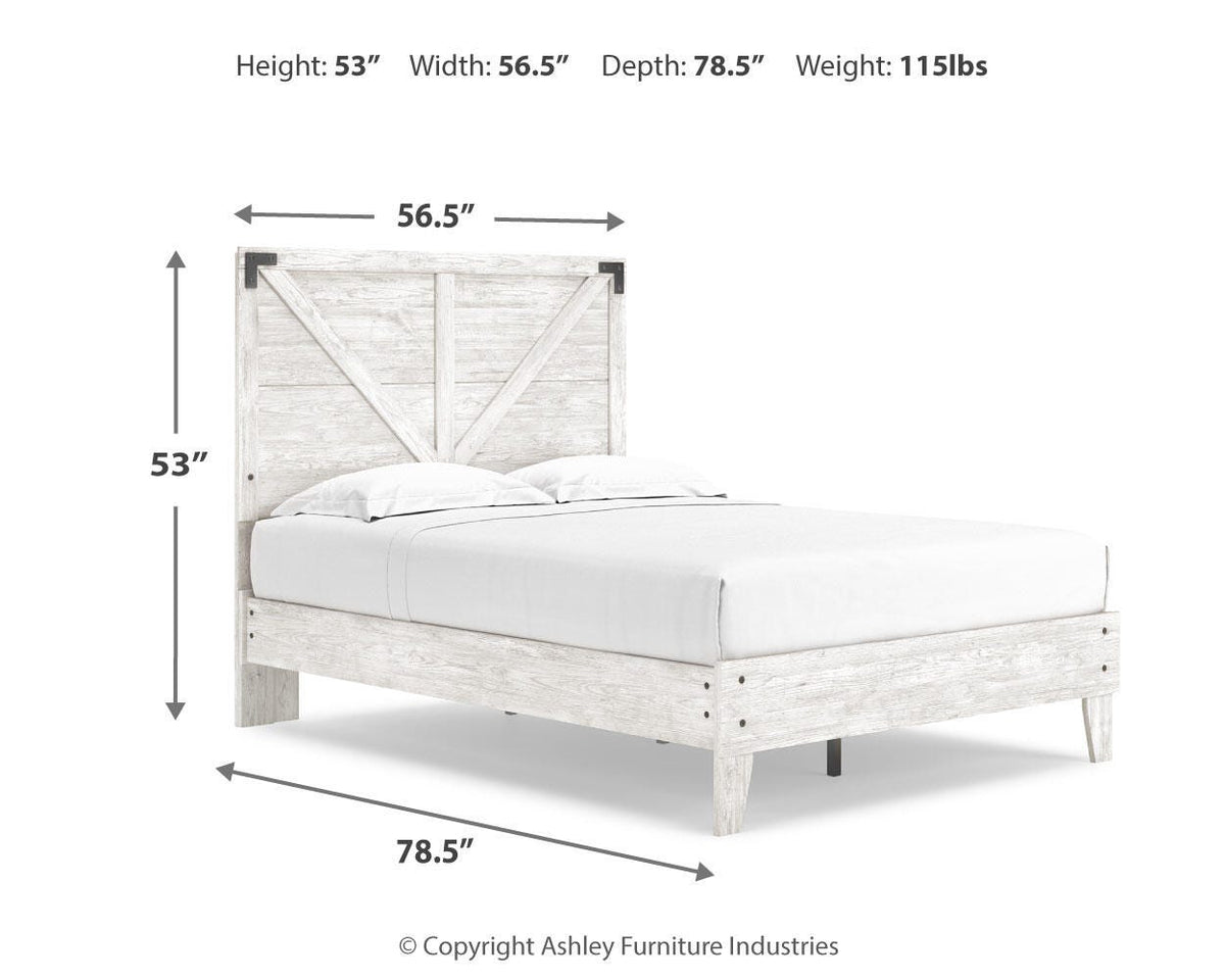Shawburn Full Panel Bed with Chest - EB4121B4 - approximate manufacturer dimensions (supplier image 13)