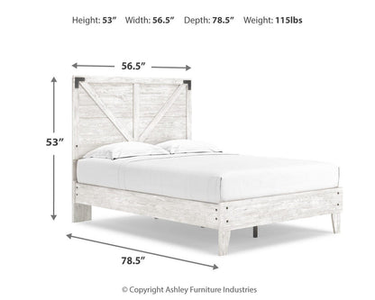 Shawburn Full Panel Bed with Chest - EB4121B4 - approximate manufacturer dimensions (supplier image 13)