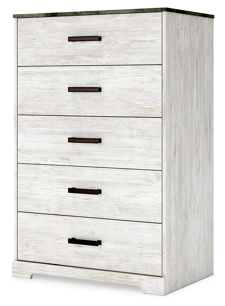 Shawburn Full Panel Bed with Chest - EB4121B4 - product view or room setting; complete kit and included component views (supplier image 38)