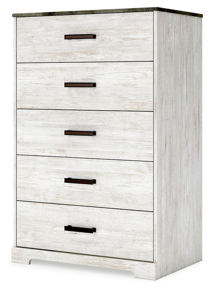 Shawburn Full Panel Bed with Chest - EB4121B4 - product view or room setting; complete kit and included component views (supplier image 38)
