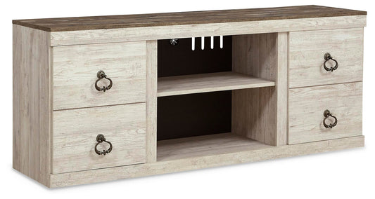 Willowton 60" TV Stand - EW0267-268 - product view or room setting; only tv stand included (supplier image 1)