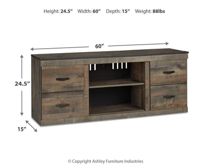 Trinell 60" TV Stand - EW0446-268 - approximate manufacturer dimensions (supplier image 8)