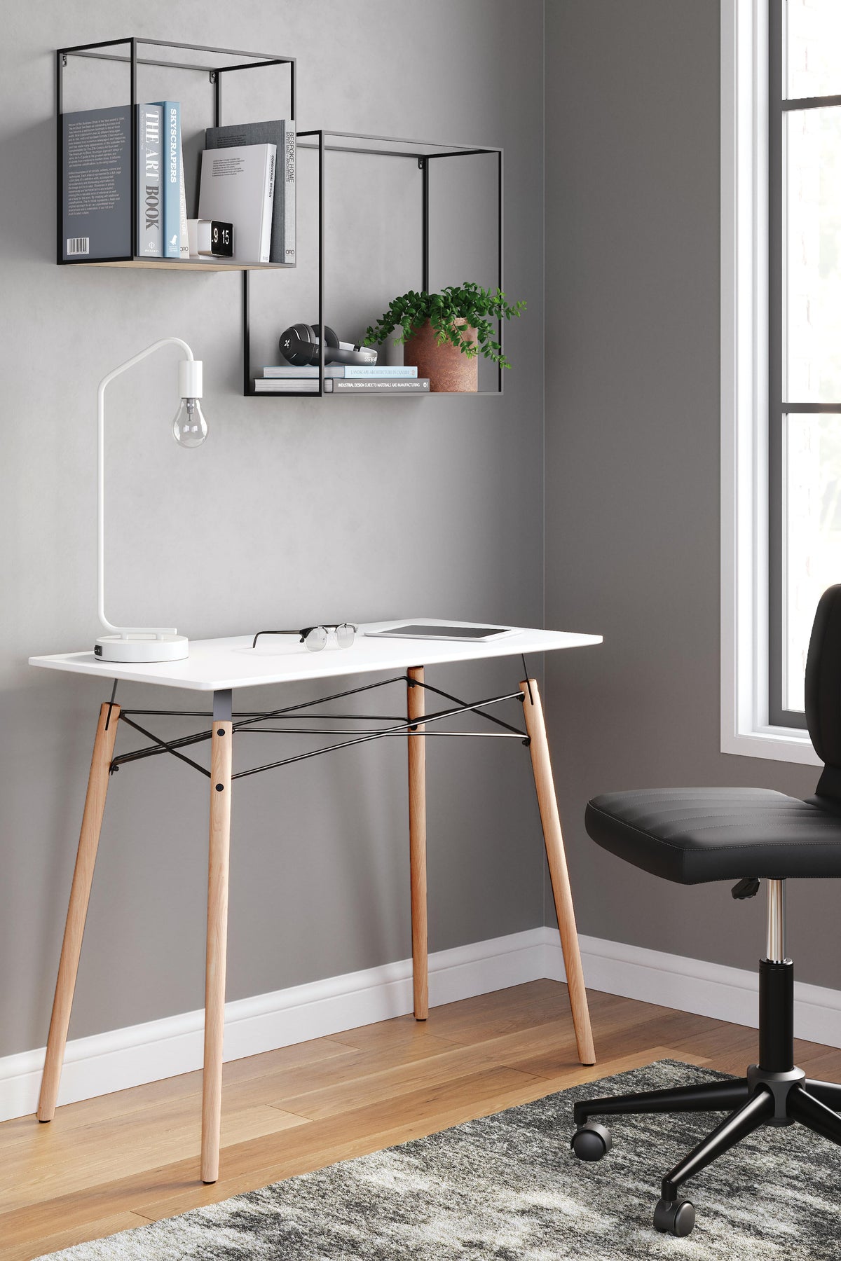Jaspeni Home Office Desk - H020-110 - product view or room setting; only desk included (supplier image 2)