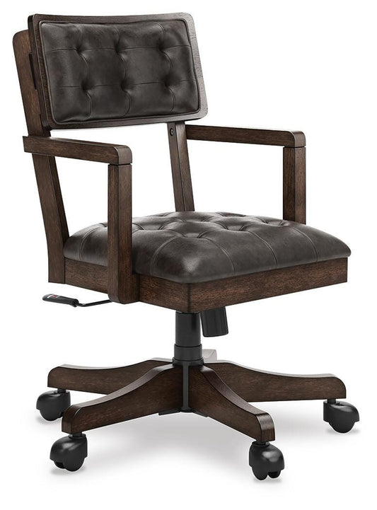 Breckington Home Office Desk Chair - H556-01A - product view or room setting; only desk chair included (supplier image 1)
