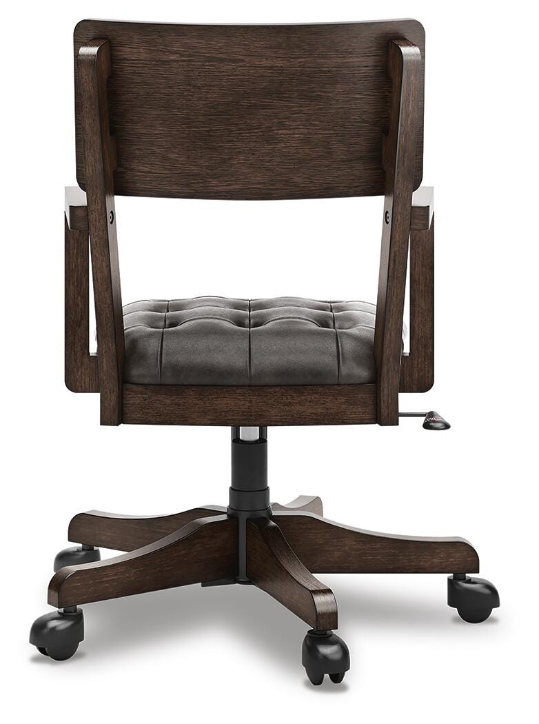 Breckington Home Office Desk Chair - H556-01A - product view or room setting; only desk chair included (supplier image 6)