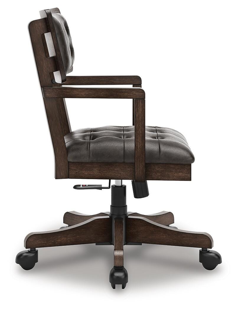 Breckington Home Office Desk Chair - H556-01A - product view or room setting; only desk chair included (supplier image 5)