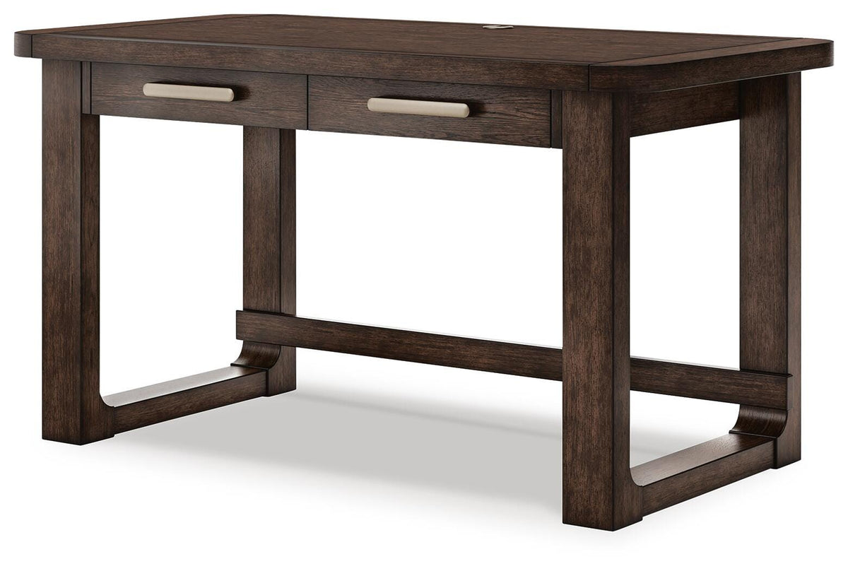 Breckington 56" Home Office Desk - H556-44 - product view or room setting; only desk included (supplier image 5)