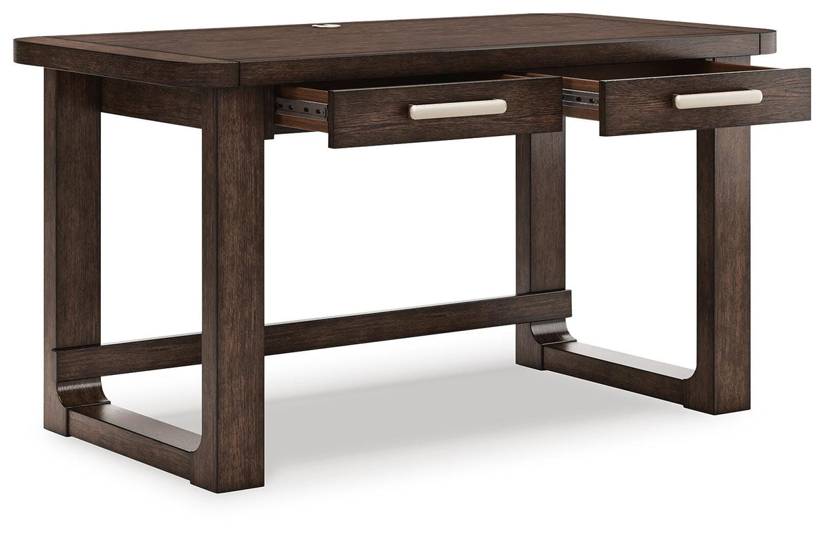 Breckington 56" Home Office Desk - H556-44 - product view or room setting; only desk included (supplier image 3)