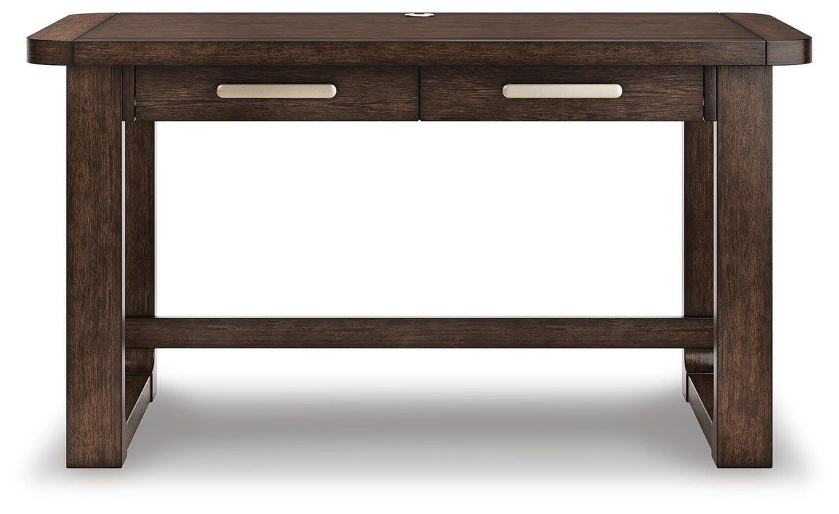 Breckington 56" Home Office Desk - H556-44 - product view or room setting; only desk included (supplier image 4)
