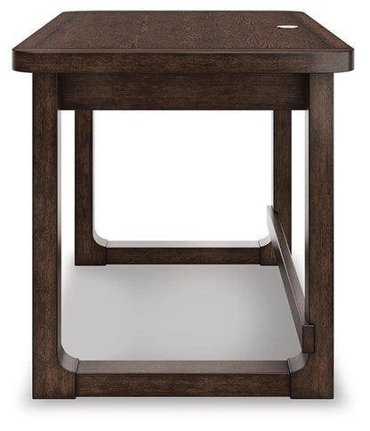Breckington 56" Home Office Desk - H556-44 - product view or room setting; only desk included (supplier image 8)