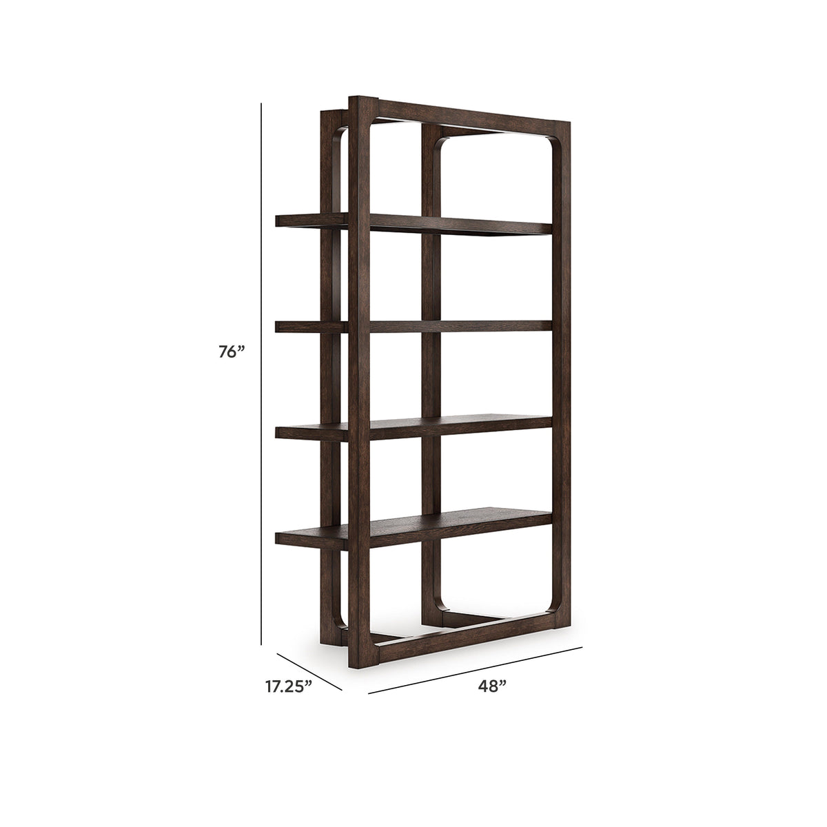 Breckington 76" Bookcase - H556-70 - approximate manufacturer dimensions (supplier image 10)