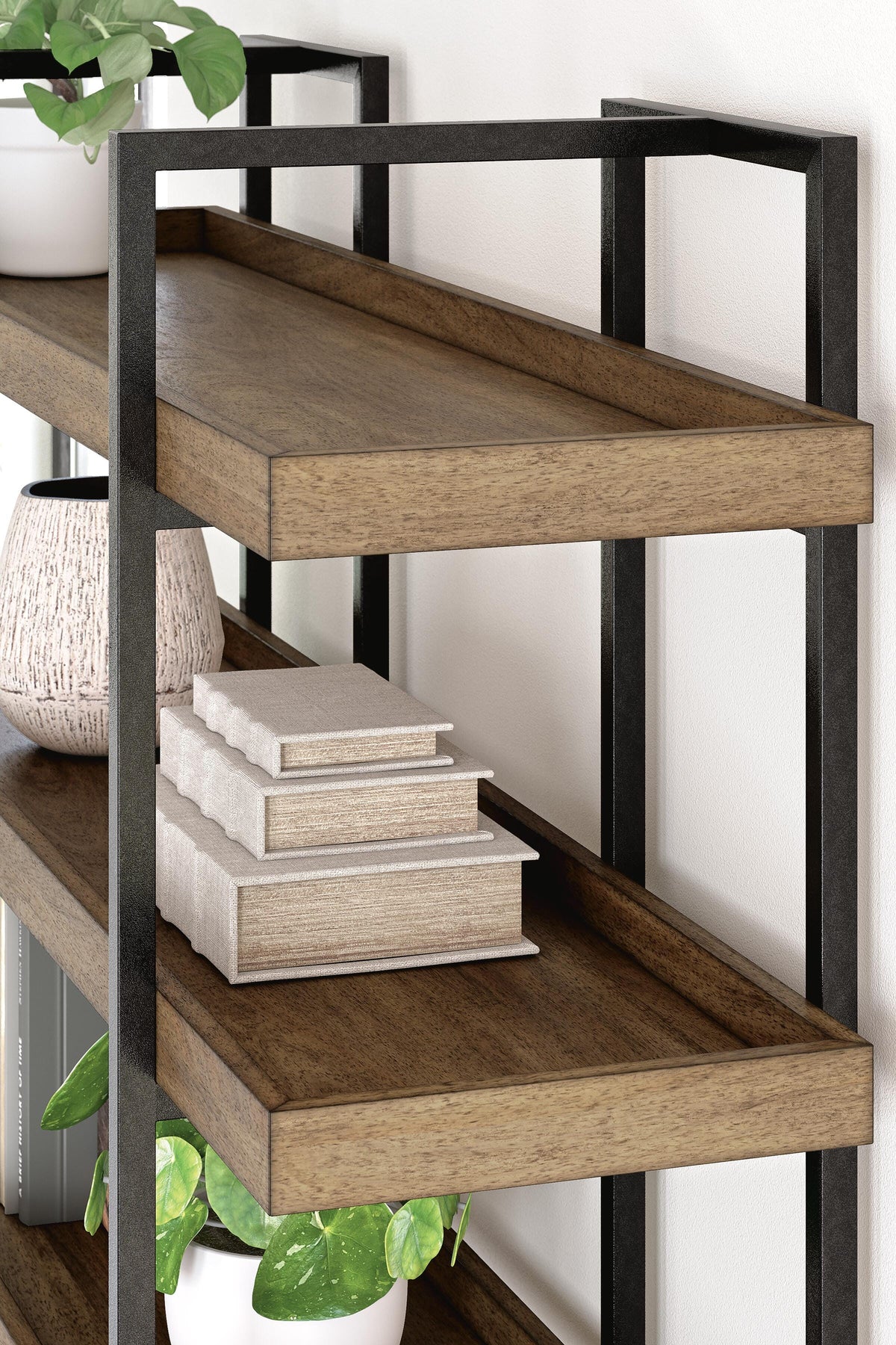 Montia 76" Bookcase - H632-70 - finish or detail (supplier image 10)