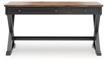 Wildenauer 60" Home Office Desk - H664-34 - product view or room setting; only desk included (supplier image 3)