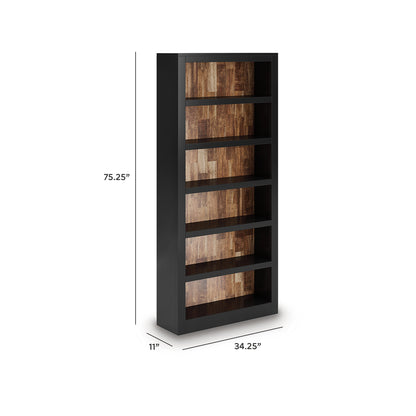 Wildenauer 75" Bookcase - H664-70 - approximate manufacturer dimensions (supplier image 4)