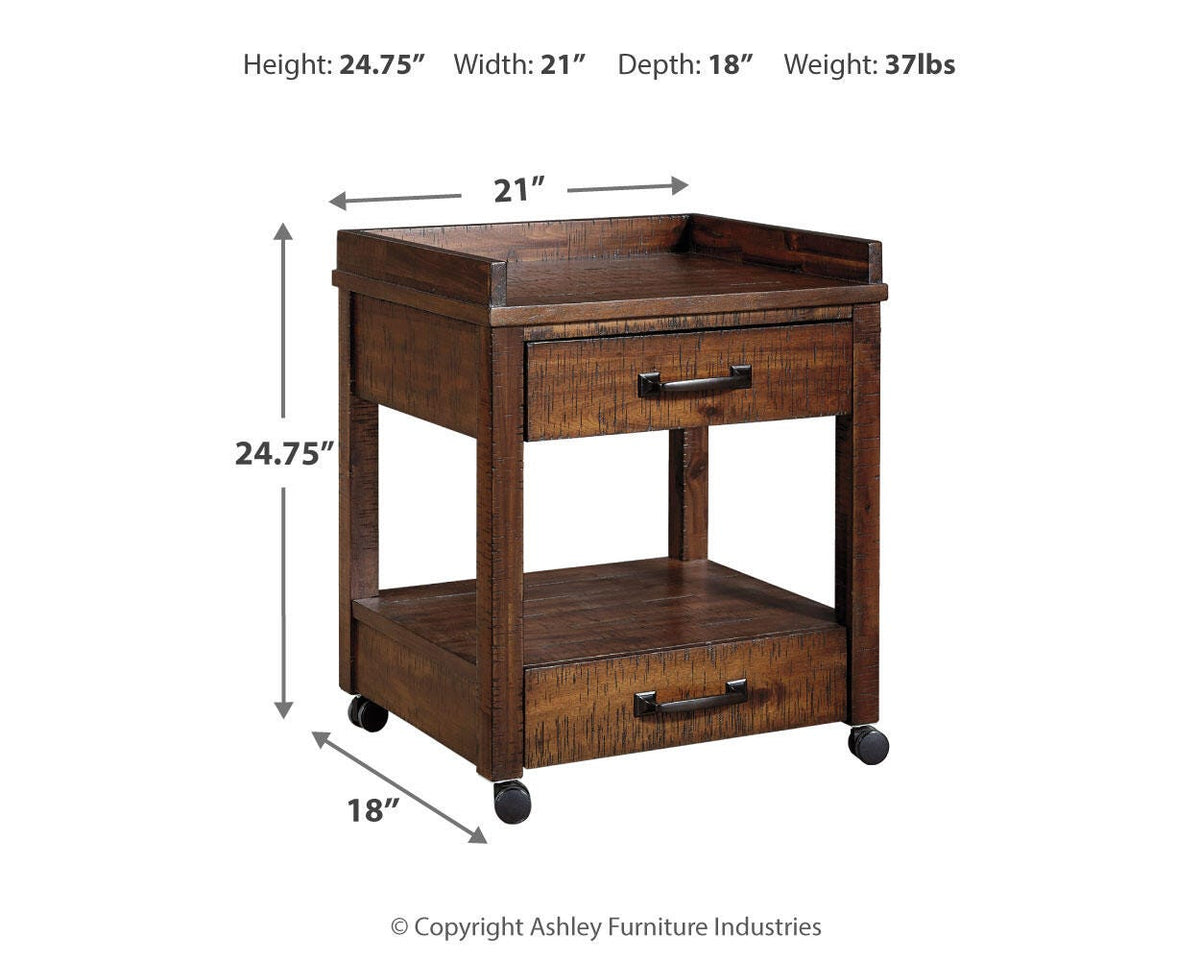 Baldridge Printer Stand - H675-11 - approximate manufacturer dimensions (supplier image 4)
