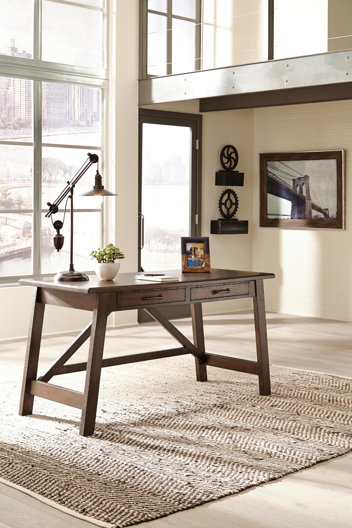 Baldridge Home Office Desk - H675-44 - product view or room setting; only desk included (supplier image 3)