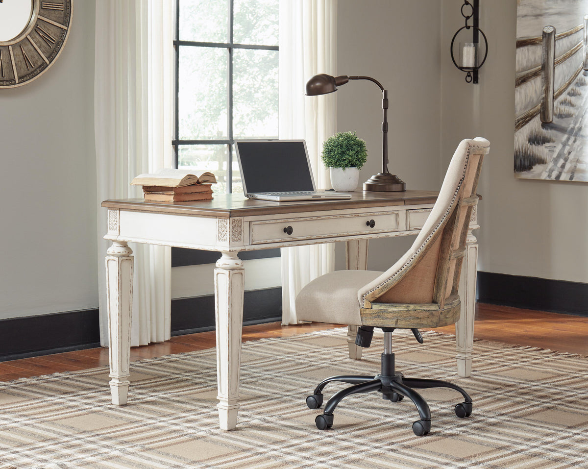 Realyn Home Office Lift Top Desk - H743-134 - product view or room setting; only desk included (supplier image 8)