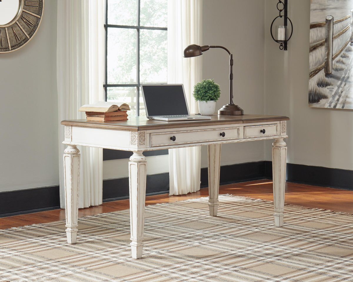 Realyn Home Office Lift Top Desk - H743-134 - product view or room setting; only desk included (supplier image 5)