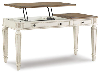 Realyn Home Office Lift Top Desk - H743-134 - product view or room setting; only desk included (supplier image 3)