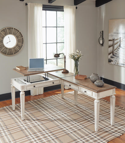 Realyn Home Office Lift Top Desk - H743-134 - product view or room setting; only desk included (supplier image 6)