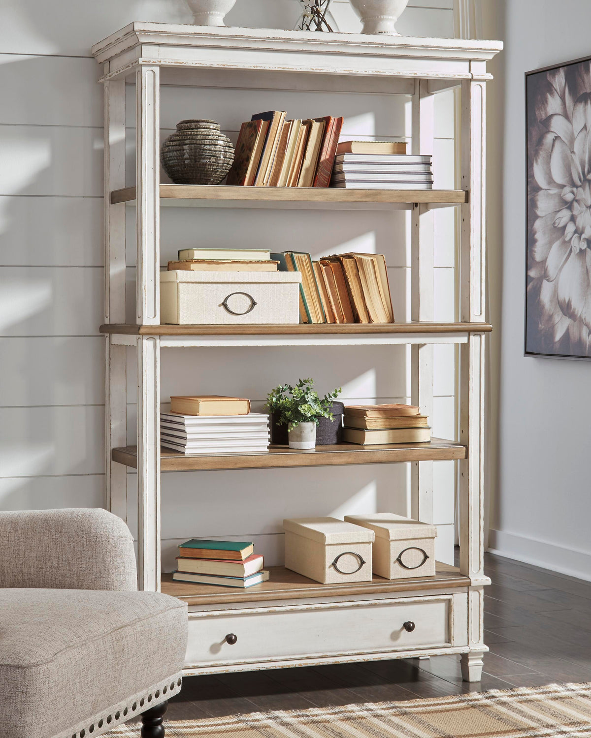 Realyn 75" Bookcase - H743-70 - product view or room setting; only bookcase included (supplier image 2)