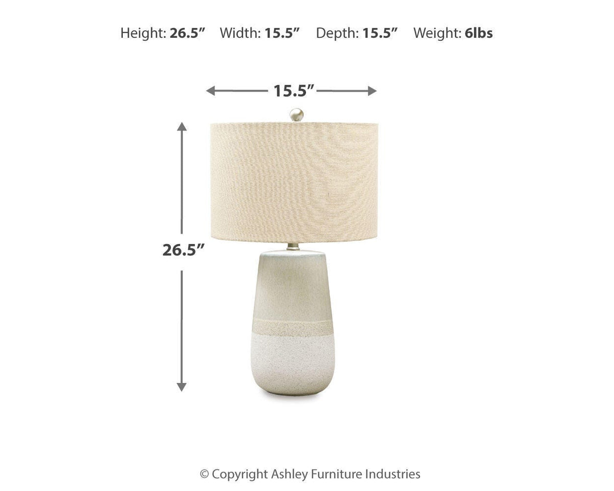 Shavon Table Lamps (Set of 2) - L100724X2 - approximate manufacturer dimensions (supplier image 4)