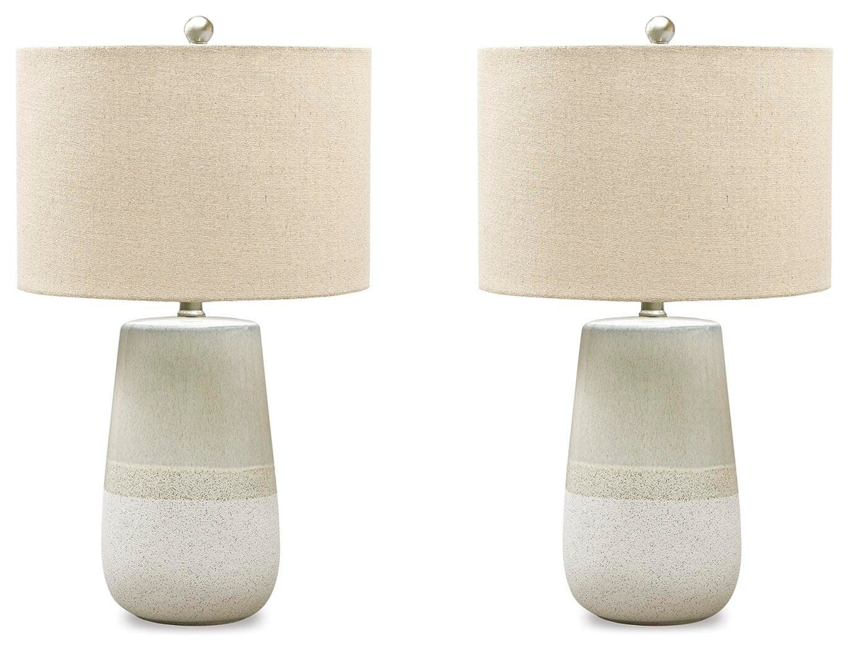 Shavon Table Lamps (Set of 2) - L100724X2 - product view or room setting; set of 2; individual included-item views (supplier image 2)
