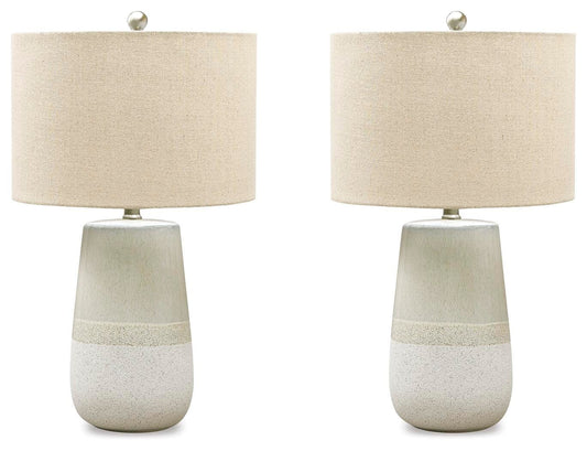 Shavon Table Lamps (Set of 2) - L100724X2 - product view or room setting; set of 2; individual included-item views (supplier image 2)