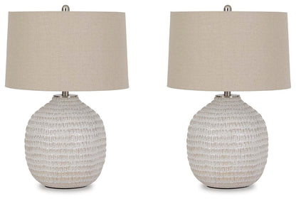 Jamon Table Lamps (Set of 2) - L100764X2 - product view or room setting; set of 2; individual included-item views (supplier image 2)