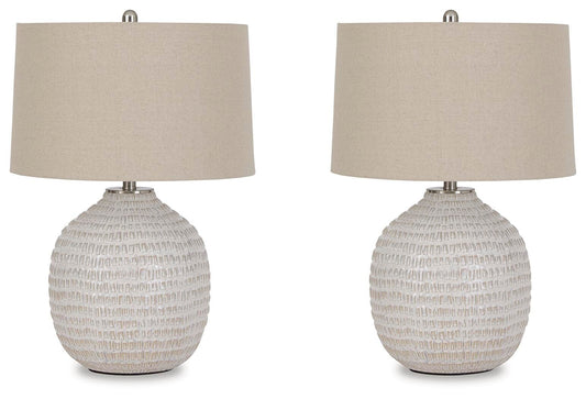 Jamon Table Lamps (Set of 2) - L100764X2 - product view or room setting; set of 2; individual included-item views (supplier image 2)