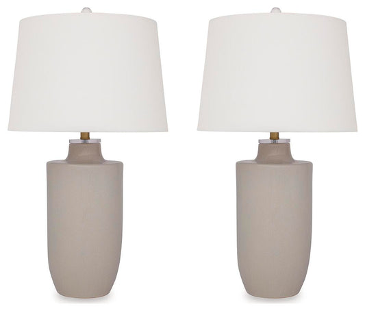 Cylener Table Lamps (Set of 2) - L100794X2 - product view or room setting; set of 2; individual included-item views (supplier image 2)