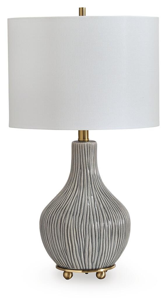 Judlen Table Lamp - L100844 - product view or room setting; only floor lamp included (supplier image 1)