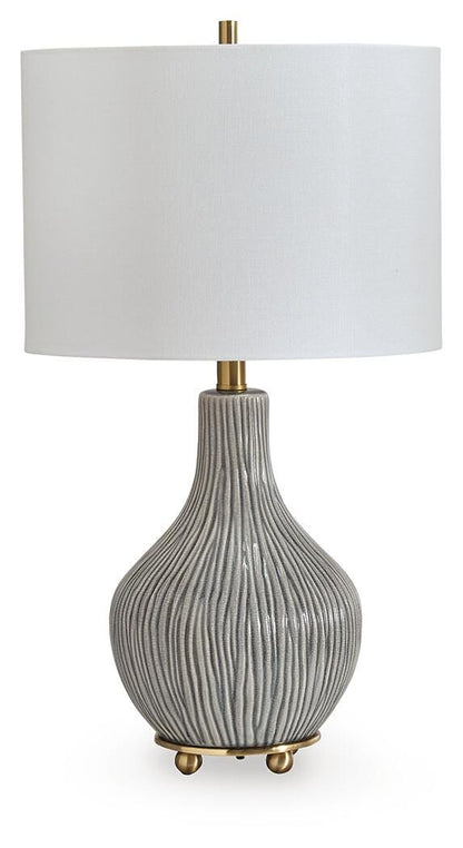 Judlen Table Lamp - L100844 - product view or room setting; only floor lamp included (supplier image 1)