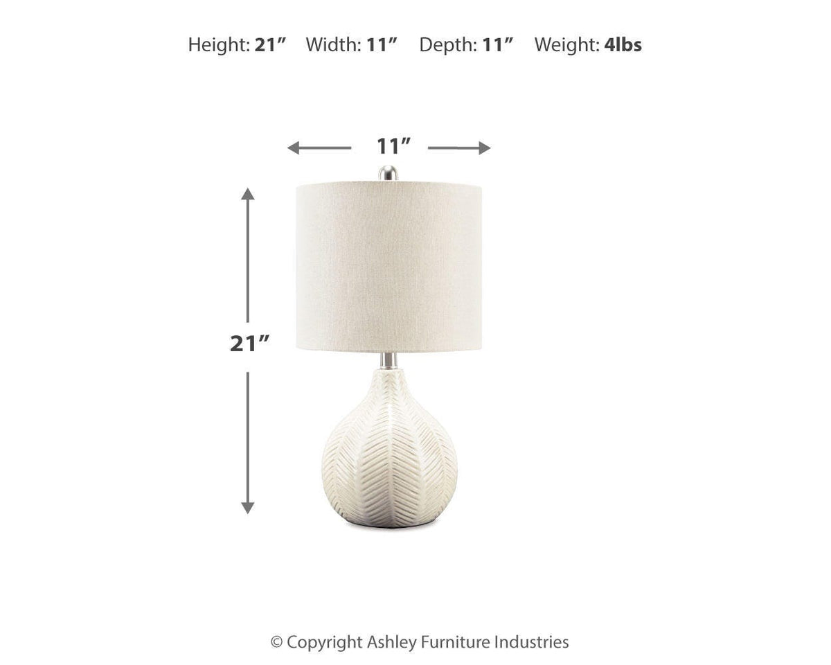 Rainermen Table Lamp - L180024 - approximate manufacturer dimensions (supplier image 4)