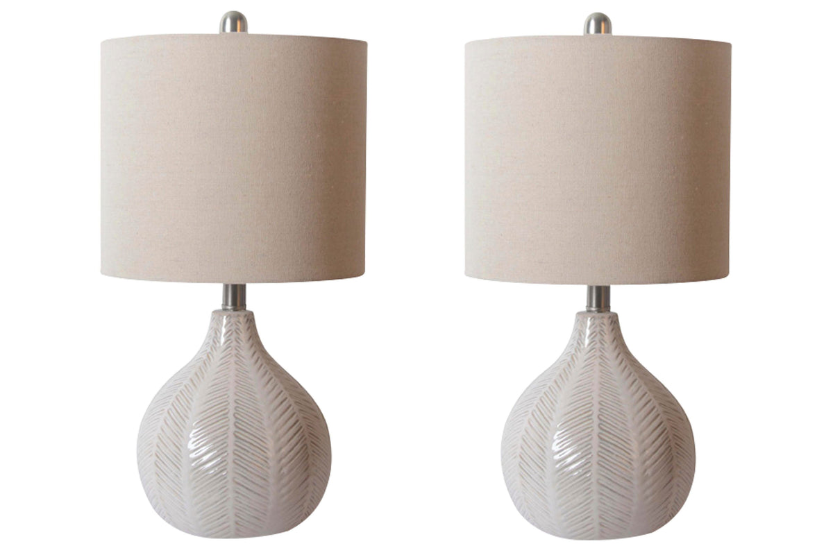 Rainermen Table Lamps (Set of 2) - L180024X2 - product view or room setting; set of 2; individual included-item views (supplier image 2)