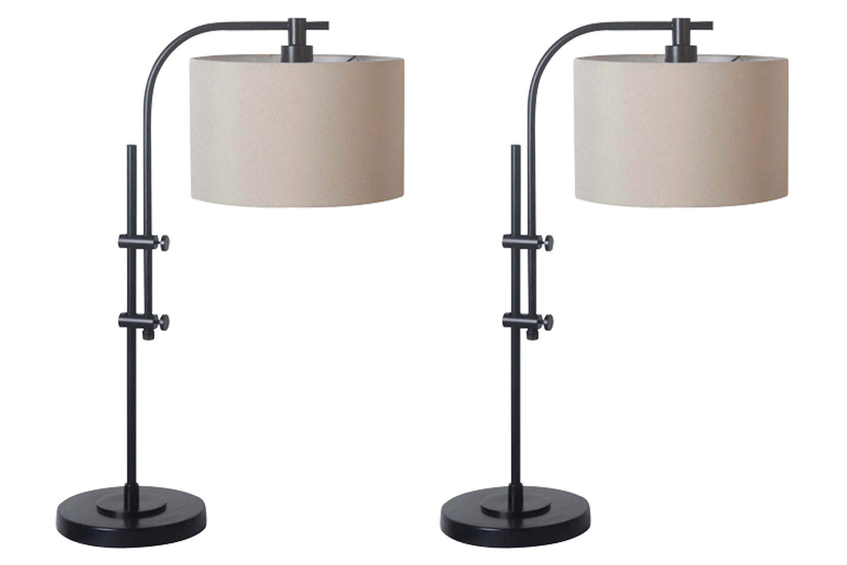Baronvale Table Lamps (Set of 2) - L206043X2 - product view or room setting; set of 2; individual included-item views (supplier image 2)