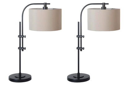 Baronvale Table Lamps (Set of 2) - L206043X2 - product view or room setting; set of 2; individual included-item views (supplier image 2)