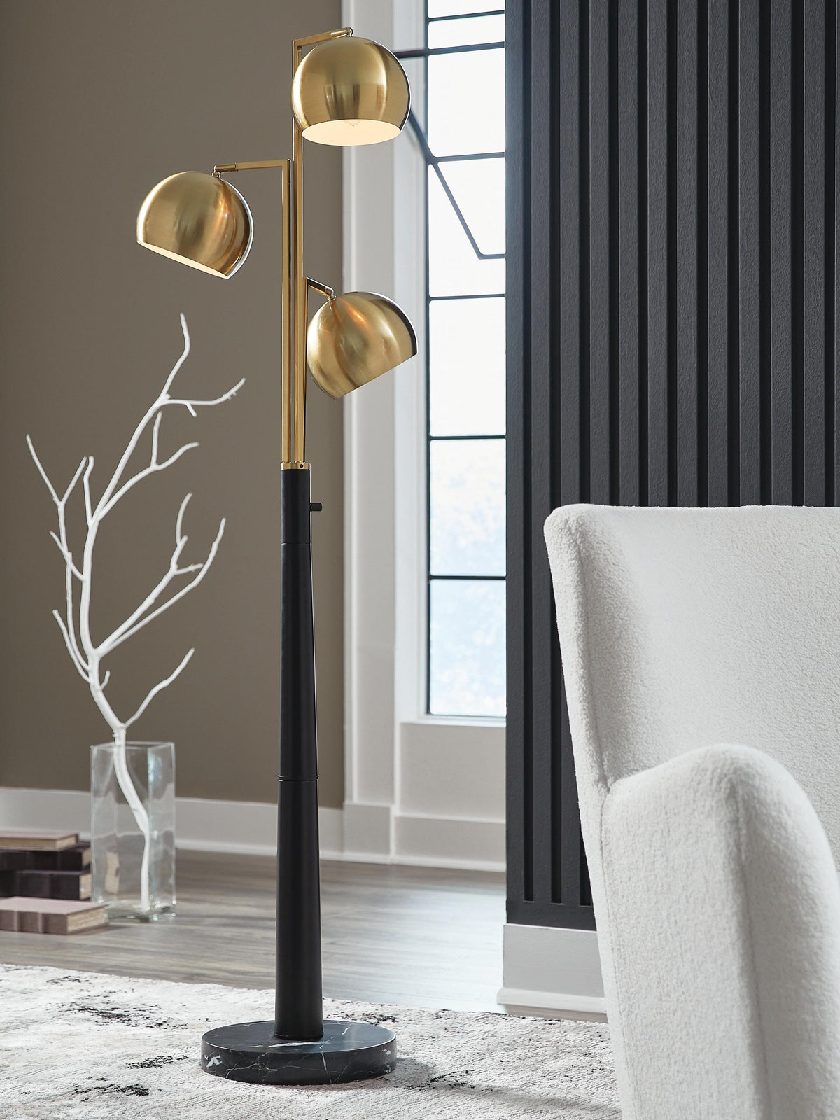 Sorcha Floor Lamp - L206111 - product view or room setting; only floor lamp included (supplier image 2)