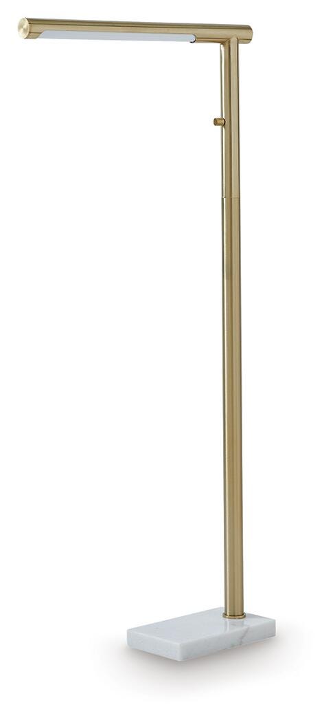 Santiford Floor Lamp - L206121 - product view or room setting; only floor lamp included (supplier image 1)