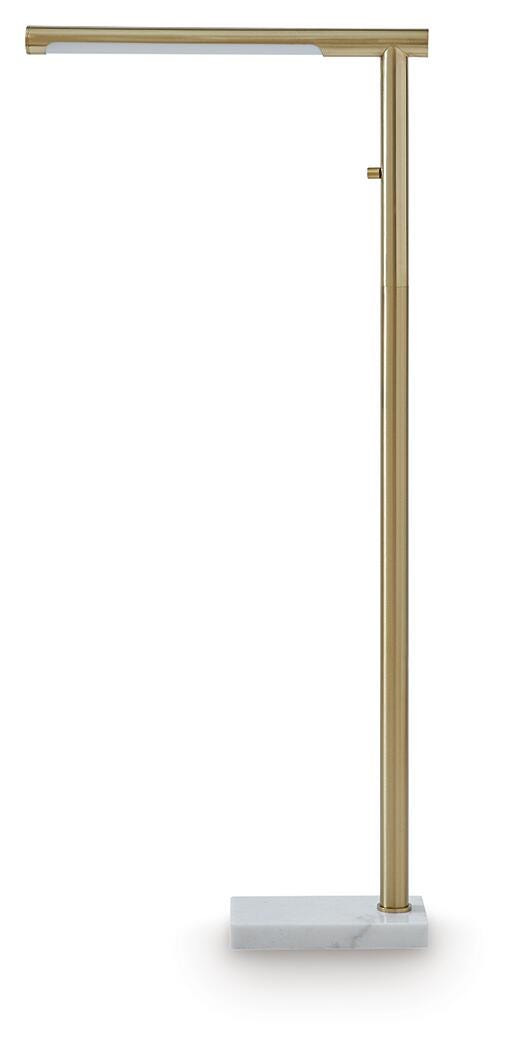 Santiford Floor Lamp - L206121 - product view or room setting; only floor lamp included (supplier image 3)