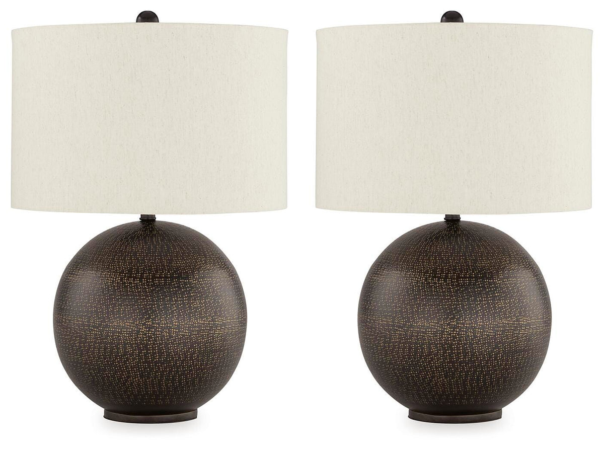 Hambell Table Lamps (Set of 2) - L207434X2 - product view or room setting; set of 2; individual included-item views (supplier image 2)