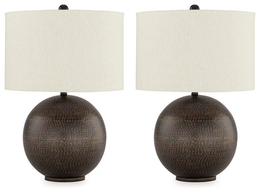 Hambell Table Lamps (Set of 2) - L207434X2 - product view or room setting; set of 2; individual included-item views (supplier image 2)